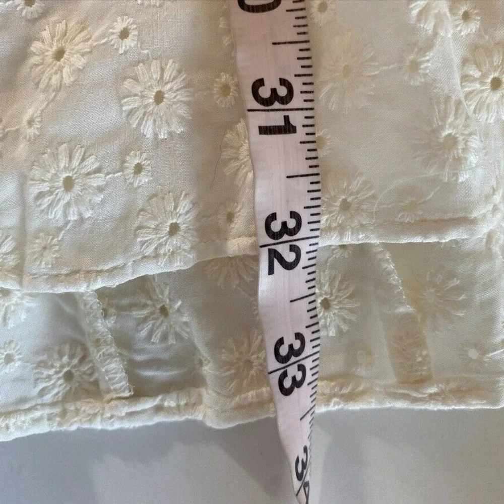 Madewell Eyelet Floral Tassel-Tie Dress 4 Milkmaid Prairie Romantic Cottagecore - Picture 13 of 13